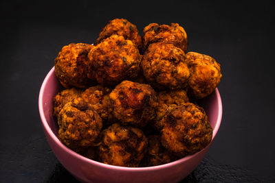 Close-up of food in bowl on table