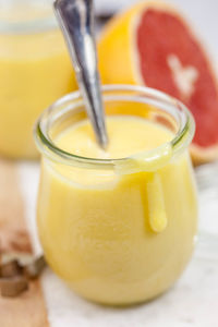 Close-up of drink on table