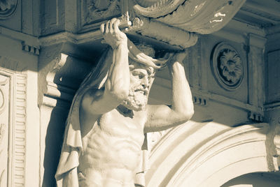 Low angle view of angel statue in temple