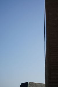 Low angle view of building against clear sky