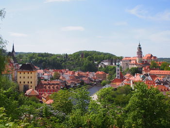 View of townscape against sky