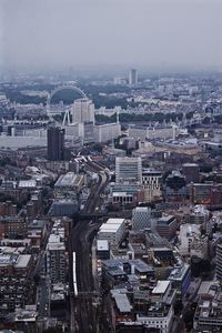 High angle shot of cityscape