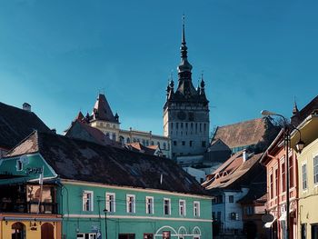 Low angle view of buildings against sky