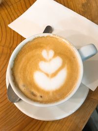 Coffee cup on table