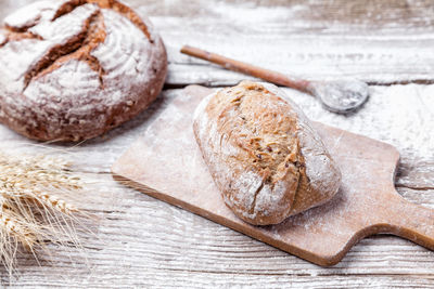 Close-up of bread on table