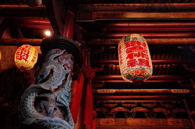 Low angle view of buddha statue in temple