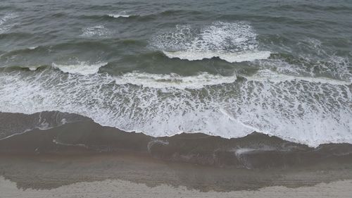 High angle view of beach