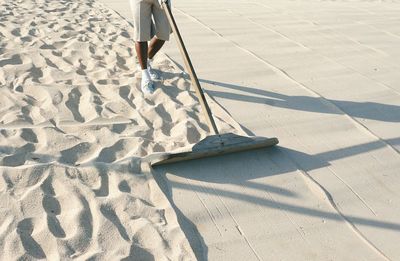 Low section of man on beach