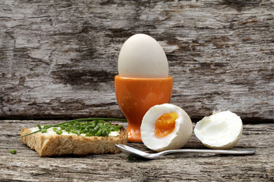 Close-up of food on table