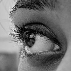 Close-up portrait of young woman