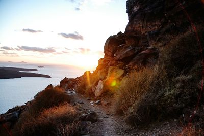 Rock formations at seaside