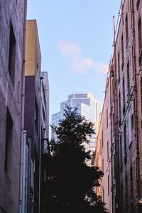 Low angle view of buildings against sky