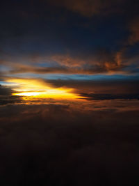 Low angle view of sky during sunset