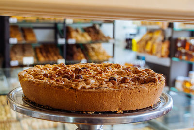 Close-up of cake on table