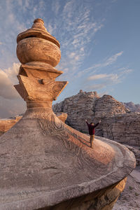 Man standing on rock