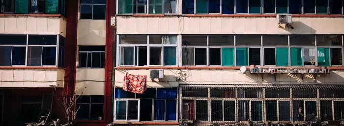 Clothes drying outside building