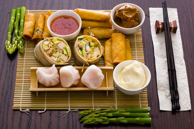 Close-up of served food