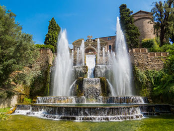 Scenic view of waterfall