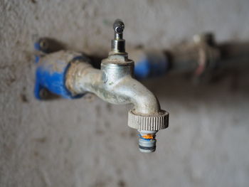 Close-up of faucet