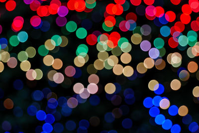 Defocused image of illuminated lights