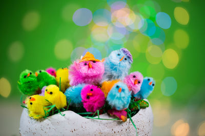 Close-up of colorful easter decoration