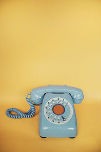 Close-up of telephone booth