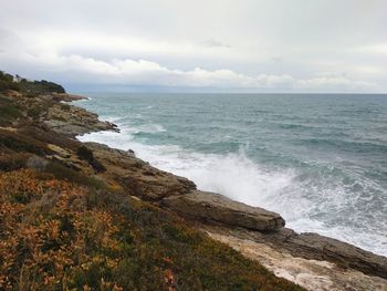 Scenic view of sea against sky