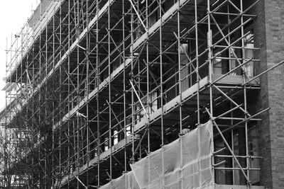Low angle view of building under construction