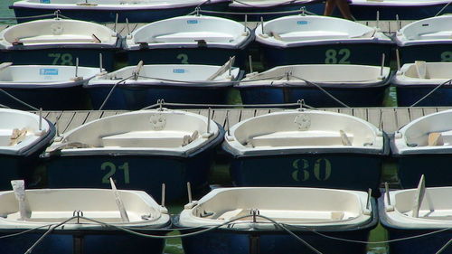 Full frame shot of boats