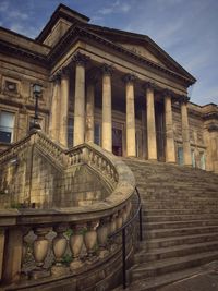 Low angle view of historical building against sky