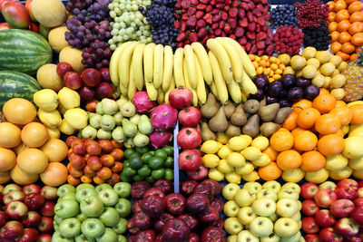 Full frame shot of fruits at market stall