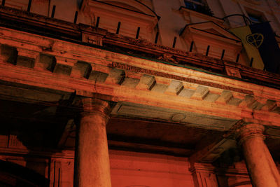 Low angle view of historic building