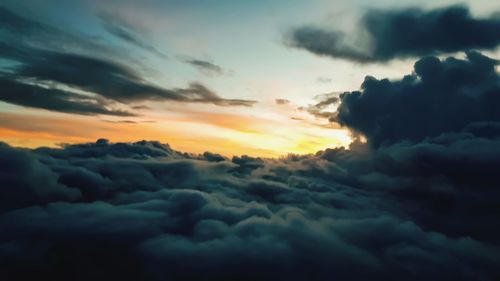 Scenic view of cloudscape during sunset