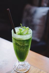 Close-up of drink on table