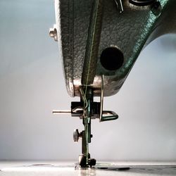 Close-up of sewing machine