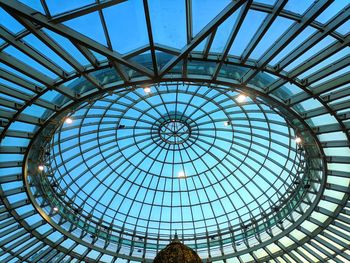 Low angle view of skylight