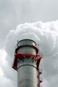 Smoke coming out of an industrial chimney, pollutant emissions in the industry