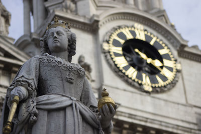 Low angle view of statue of historic building