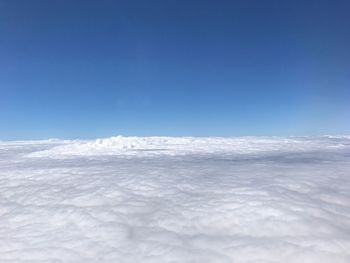 Scenic view of cloudscape over sea against sky