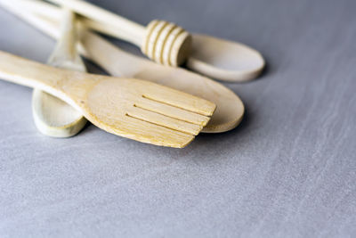 High angle view of bread on table