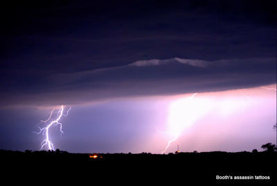 Storm clouds over landscape