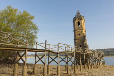 View of tower at beach