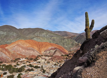 Scenic view of desert against sky