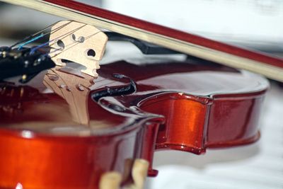 Close-up of violin