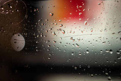 Raindrops on glass