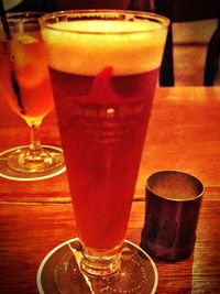 Close-up of drink on table