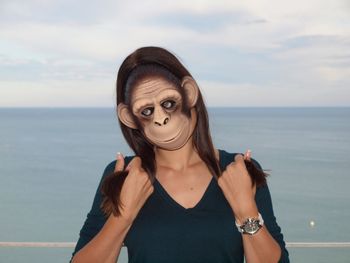 Woman looking at sea