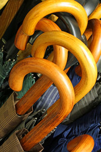Full frame shot of orange wood