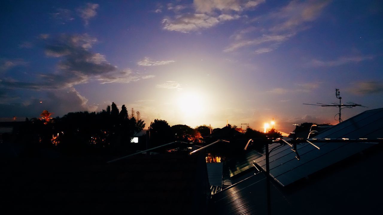 SILHOUETTE OF CITY DURING SUNSET