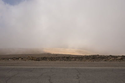 Scenic view of desert against sky